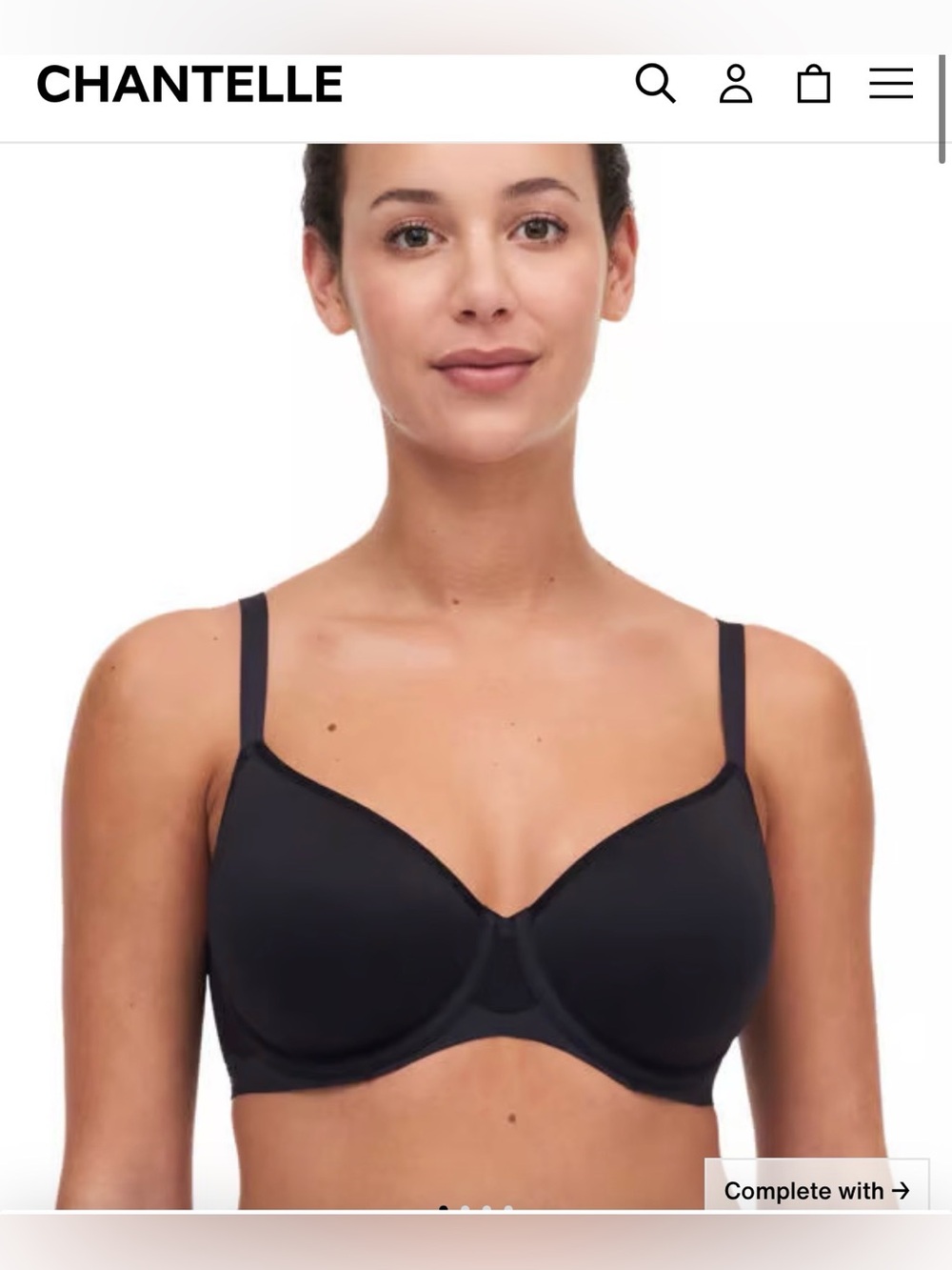 NWT Chantelle Breathable Spacer Bra In Black , size 32DD